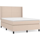  s oprugama i madrac cappuccino 140x190cm od umjetne kože | shoptok.hr