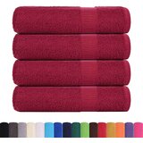 vidaXL Brisače za tuširanje 4 kos bordo 70x140 cm 360 g/m² 100% bombaž | Shoptok.si