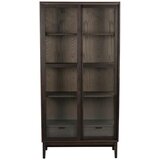 Rowico Smeđa vitrina u dekoru hrasta s kliznim vratima 100x203 cm Hazelton – | shoptok.hr