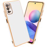 Cadorabo Ohišje, združljiv s Xiaomi v sijajnem belem - zlatu - zaščitni pokrov iz fleksibilnega silikona TPU in z zaščito pred kamero, (20593979) | Shoptok.si