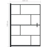 Pregrada za tuš ESG 100 x 140 cm crna | shoptok.hr