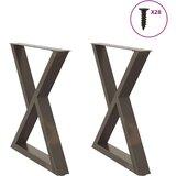  Noge za blagovaonski stol 2 kom Prirodni čelik 70x(72-73 3) cm Cijene