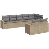Maison Chic Seti vrtnega pohištva - Vrtna garnitura - Vrtni pohištvo set 8-delna z blazinami bež poli ratan, (21800244) | Shoptok.si