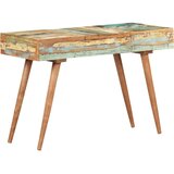 vidaXL Kozmetična mizica z ogledalom 112x45x76 cm trden predelan les | Shoptok.si