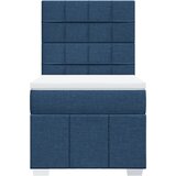  Krevet s oprugama i madracem plavi 90 x 200 cm od tkanine | shoptok.hr