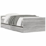  The Living Store Posteljni okvir s predali siva sonoma 75x190 cm - Posteljni Okvir, (21450818) | Shoptok.si