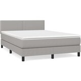  Box spring s madracem svjetlosivi 140x200 cm od tkanine | shoptok.hr