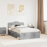  Konstrukcija postelje Beton 120 x 200 cm Masivno borovo les, (5000102385) | Shoptok.si