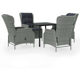  5-dijelni vrtni blagovaonski set svjetlosivi | shoptok.hr