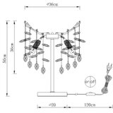 Globo 64138TG - Stona lampa QUEENA 3xE14/40W/230V zlatna | Eponuda.com