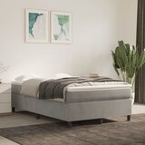Box spring krevet s madracem svjetlosivi 120x200 cm baršunasti | shoptok.hr