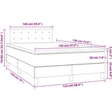  Krevet box spring s madracem crni 120 x 190 cm od tkanine | shoptok.hr