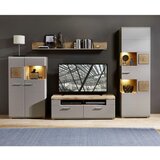 Hom`in DNEVNI REGAL, siva, barve hrasta | Shoptok.si