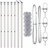 vidaXL Ograda od lančane veze s 7 stupova 0.4x10 m Pocinčani čelik | shoptok.hr