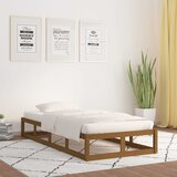 vidaXL posteljni okvir medeno rjav 100x200 cm trden les Cene