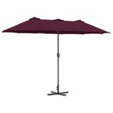  Vrtni suncobran Bordo crvena 380 x 196 x 235 cm | shoptok.hr