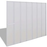 vidaXL Zaslon za tuš-kadu 140x168 cm 7 panela sklopivi sa stalkom za ručnike | shoptok.hr