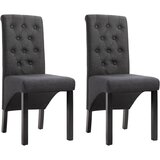 vidaXL Jedilni stoli 2 kosa temno sivo blago | Shoptok.si