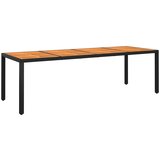 vidaXL Vrtni stol 250x100x75 cm od bagremovog drva i poliratana crni | shoptok.hr