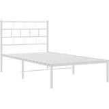  Metalni okvir za krevet s uzglavljem bijeli 100x190 cm | shoptok.hr
