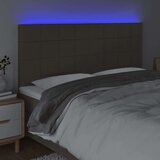  Uzglavlje smeđesivo 200x5x118/128 cm od tkanine | shoptok.hr