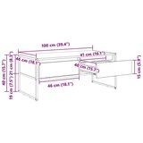 vidaXL Klubska miza Črna Orehovina 100 x 46 x 40 cm Konstruiran les | Shoptok.si