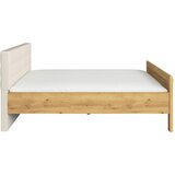 Novel POSTELJA 140 cm x 200 cm , leseni material barve hrasta, barve &amp;scaron;ampanjca Slike