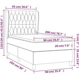 Box spring krevet s madracem crni 90x200 cm baršunasti | shoptok.hr