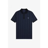 Fred Perry JACQUARD PRINT POLO SHIRT Plava | shoptok.hr
