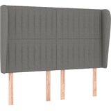  The Living Store Vzglavje z ušesi temno sivo 147x23x118/128 cm blago - Vzglavje, (21452169) | Shoptok.si