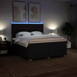  Krevet s oprugama i madracem crni 180x200 cm od tkanine | shoptok.hr