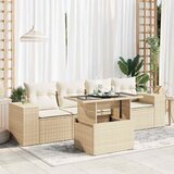 vidaXL 5-dijelni vrtni set sofa s jastucima bež od poliratana | shoptok.hr