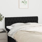  Uzglavlja crna 160x7x78/88 cm od tkanine | shoptok.hr