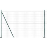 vidaXL Evropska ograja z 7 flanšastimi stebri 1.6x10 m pocinkano jeklo | Shoptok.si