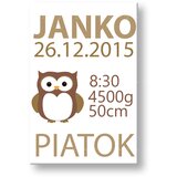 Naša beba Slike na platnu s tekstom - (slike na platnu)