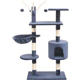  Penjalica Grebalica za Mačke sa Stupovima od Sisala 125 cm Tamno Plava | shoptok.hr