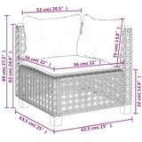 vidaXL 8-dijelni set vrtnih sofa od poliratana s jastucima crni | shoptok.hr