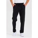 Dewberry 62819 Straight Leg Back Pocket Detailed Sweatpants-BLACK Cene