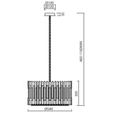  Luster na lancu RITZ 12xE14/40W/230V prečnik 54 cm sjajni hrom | Eponuda.com