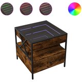  Stolić s beskonačnim LED svjetlima boja hrasta 50x50x51 cm | shoptok.hr