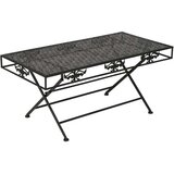 vidaXL Sklopivi stolić za kavu od metala starinski 100x50x45 cm crni | shoptok.hr