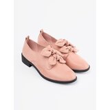 SEASTAR Light pink suede shoes with a decorative bow | Shoptok.si