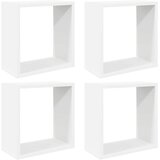  Kockaste zidne police 4 kom bijele 30 x 15 x 30 cm | Eponuda.com