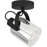 Eglo Berregas spot/1, e27, crni/hrom/zadimljeno staklo | Eponuda.com