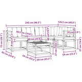  Set vanjskih sofa 6 kom. Prirodna i svijetlo siva | shoptok.hr