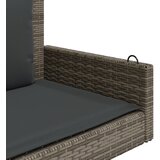  Klupa za ljuljanje s jastucima siva 119x56x48 cm od poliratana | shoptok.hr