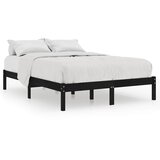  Okvir za krevet od masivne borovine crni 200 x 200 cm | shoptok.hr