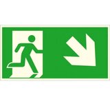 Signal rute za izbjegavanje aluminij Izlaz u slučaju nužde desno, dijagonalno prema dolje SafetyMarking 15.A1067 (Š x V | Eponuda.ba