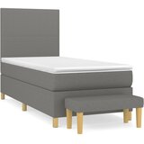  s oprugama i madracem tamnosivi 90x200 cm od tkanine | shoptok.hr