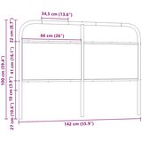  Zamjensko uzglavlje smeđa boja hrasta 135 cm čelik i konstruirano drvo | shoptok.hr